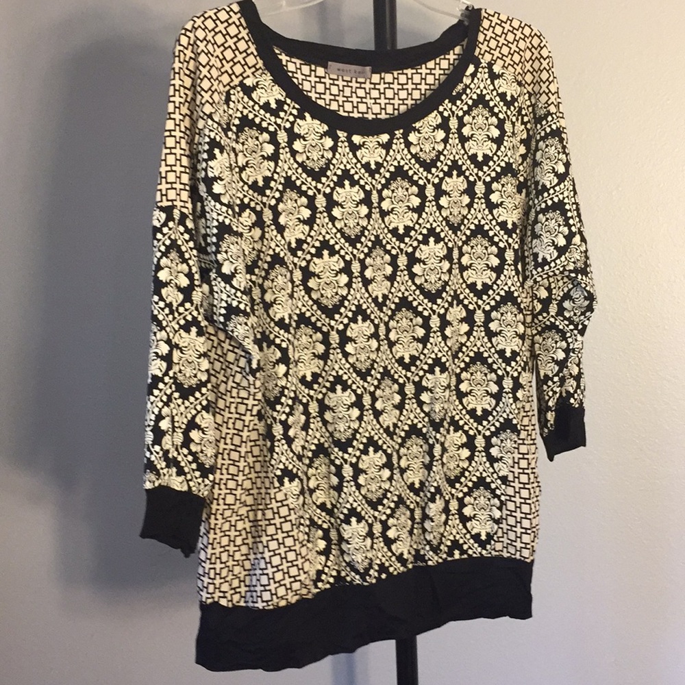 West Kei NWT damask print blouse size XL
